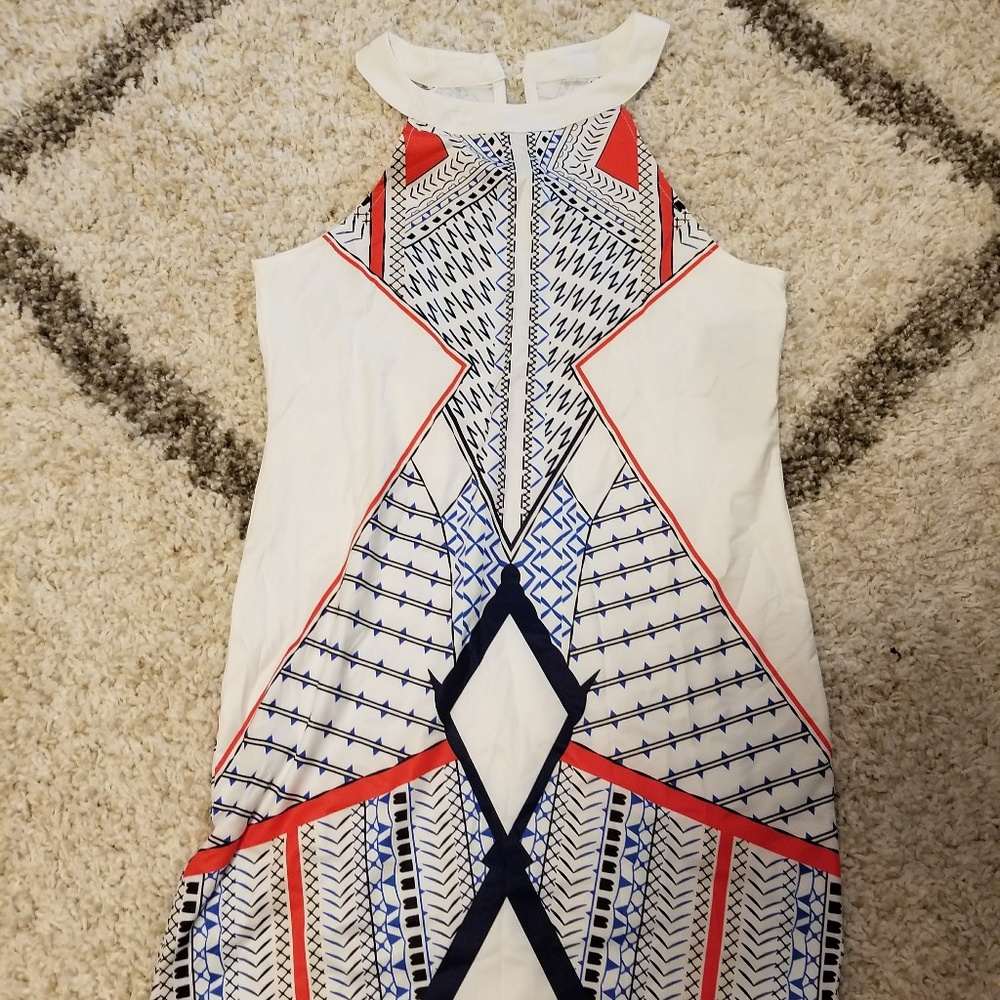 White shift dress